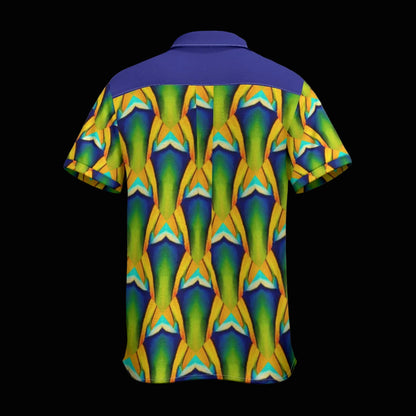 “Emerald Tide” Men's Business Collared Shirt|115GSM Cotton poplin
