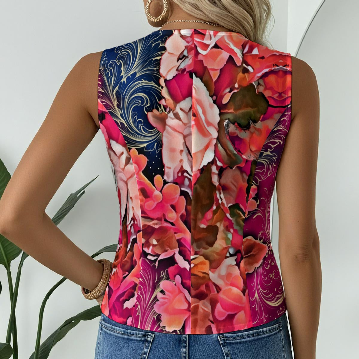 “Celestial Bloom” Women's Formal Vest|245GSM