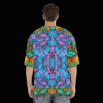 “Jewel Cascade” Men's Drop Shoulder T-shirt With Short Sleeve