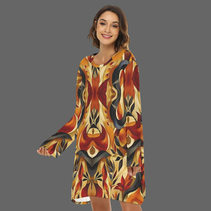 “Solstice” Women's Loose Crew Neck Dress