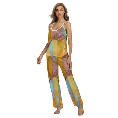 “Aqua Landscape” Women's Cami Pajamas Set