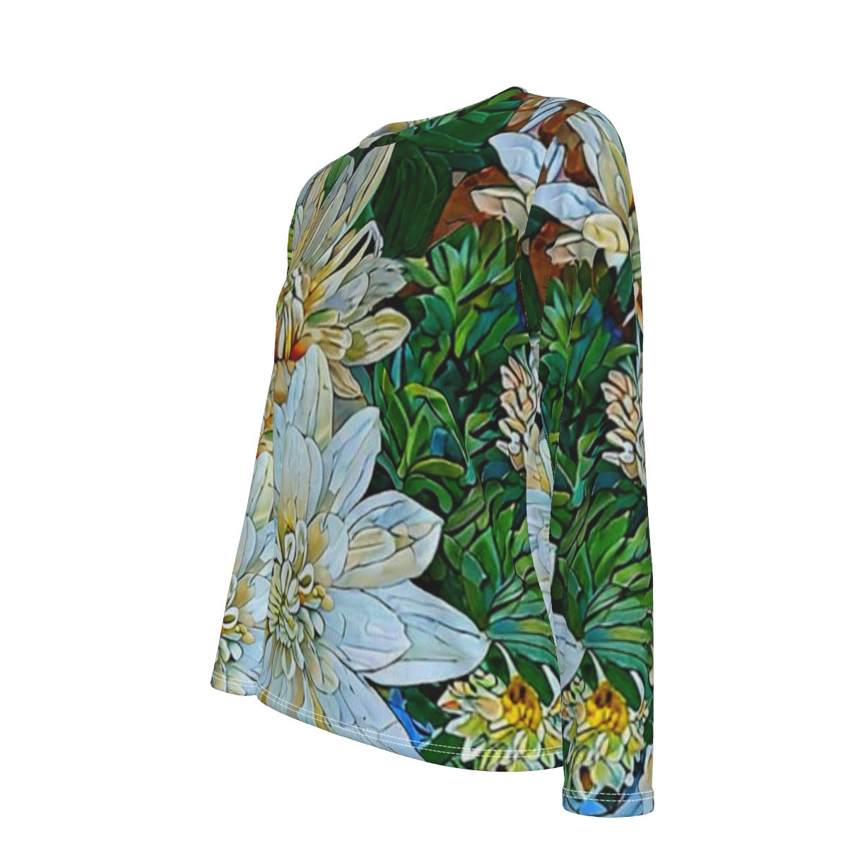 “White Floral Medley” Women's Oversized T-shirt | 190GSM Cotton