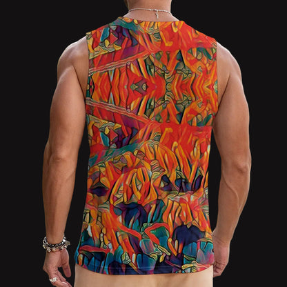 “Chromatic Fusion” Tank Top With Drawstring