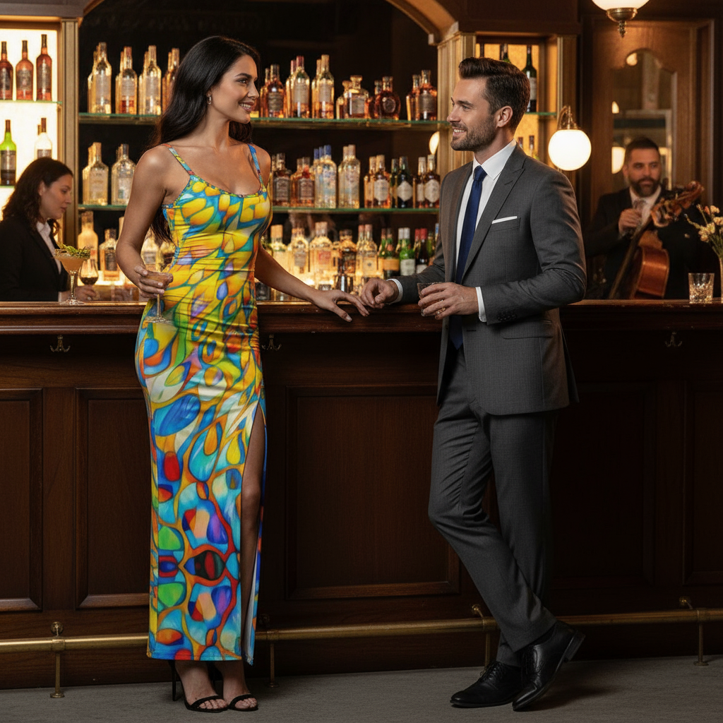 “Prism” Women's Long Dress with Slit