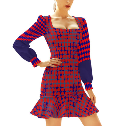 “Selene” Women's Ruffle Hem Skinny Dress
