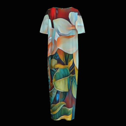 “Gardenia” Women's Long Dress With Pocket