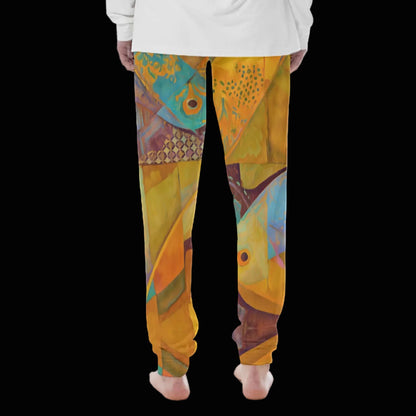 “Aqua Landscape” Women's Pajama Pants|180GSM
