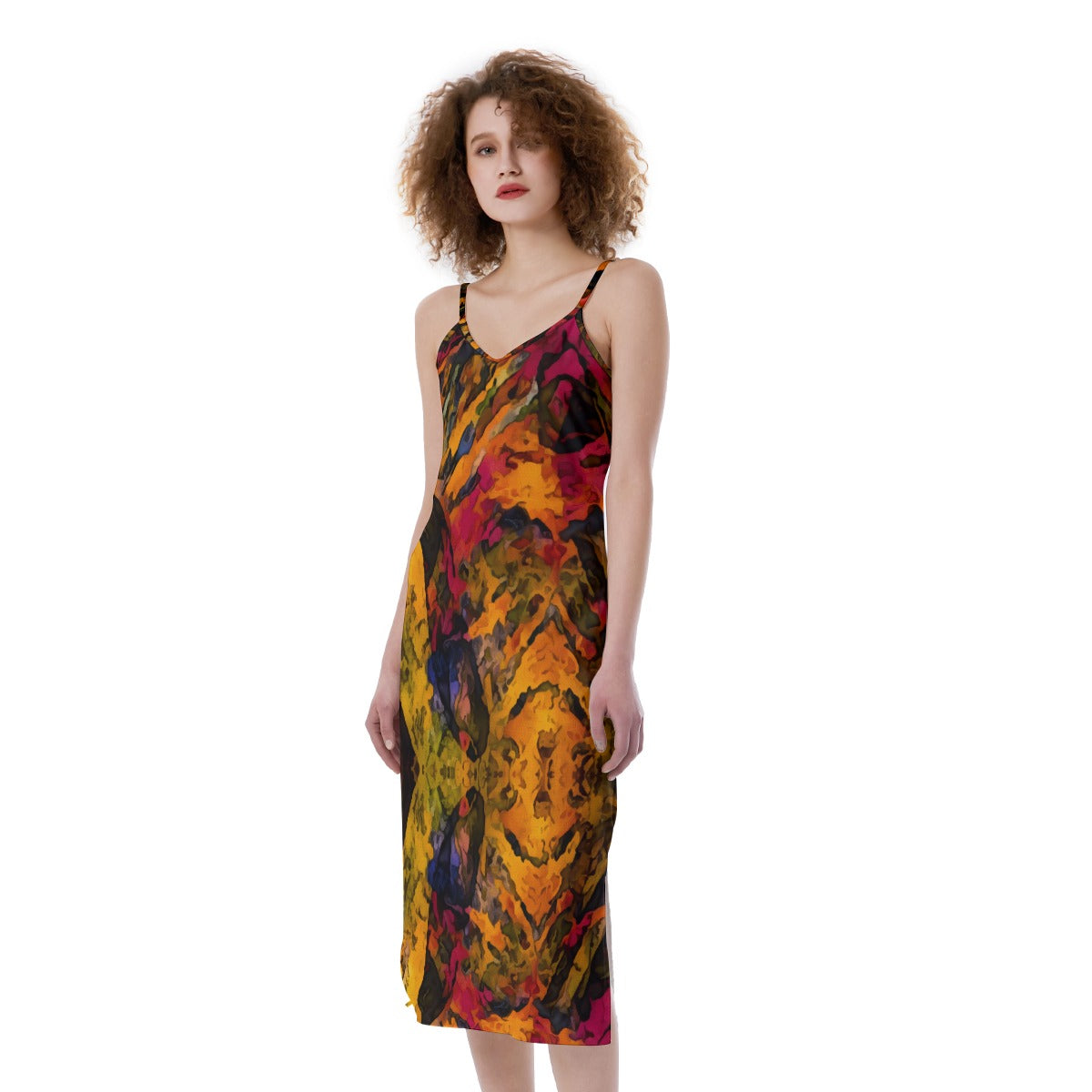 “Golden Flux” Women's Cami Dress