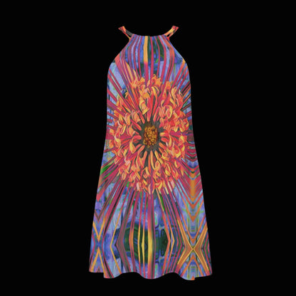 “Protea” Women's Halter Dress | Rayon