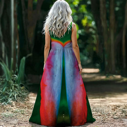 “Bird of Paradise” Women's Sleeveless Maxi Dress