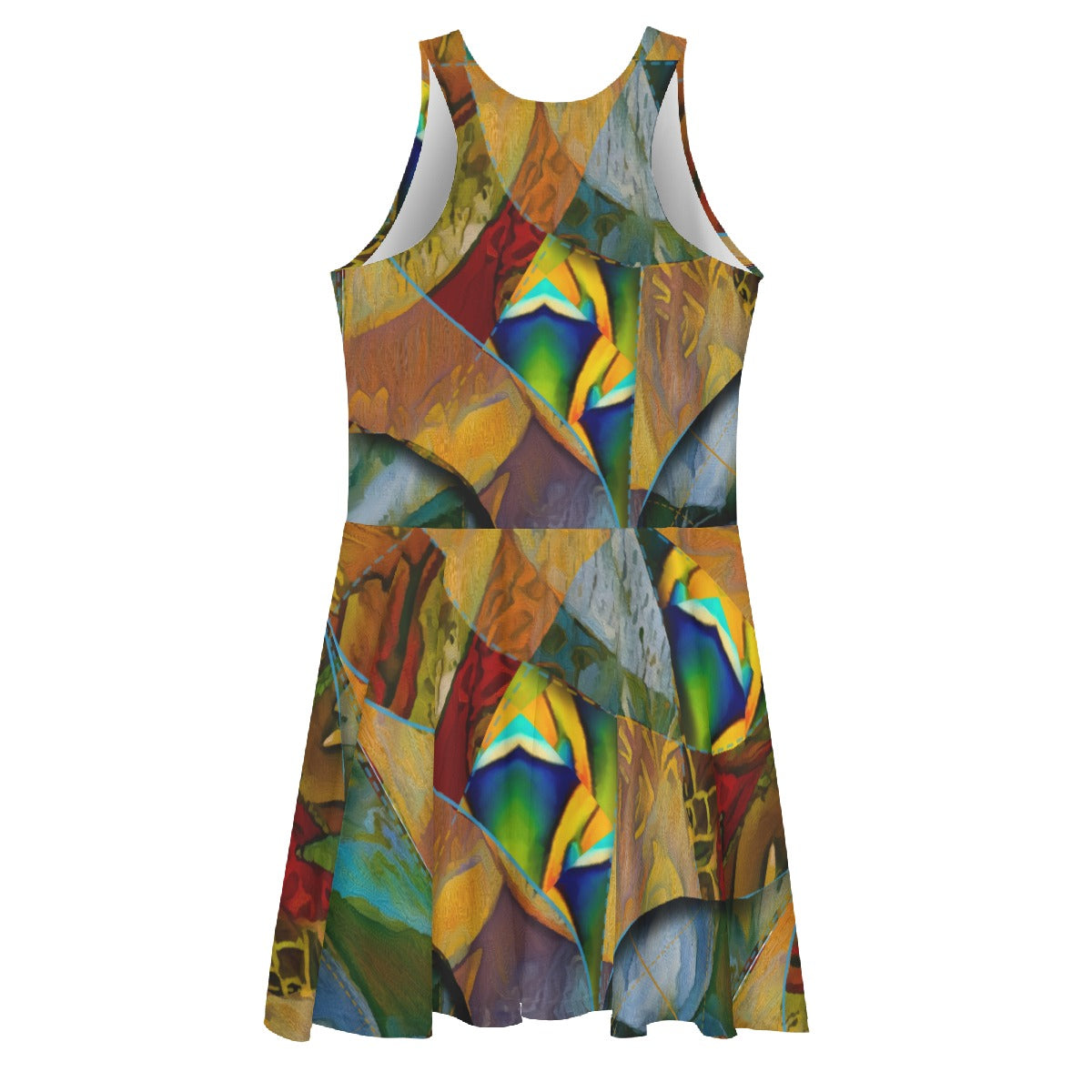 “Earthen Tessellation”  Women's Sleeveless Dress