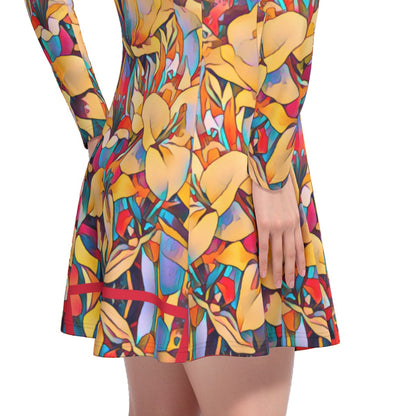 “Fragmented Bloom”  Women's Irish Dress