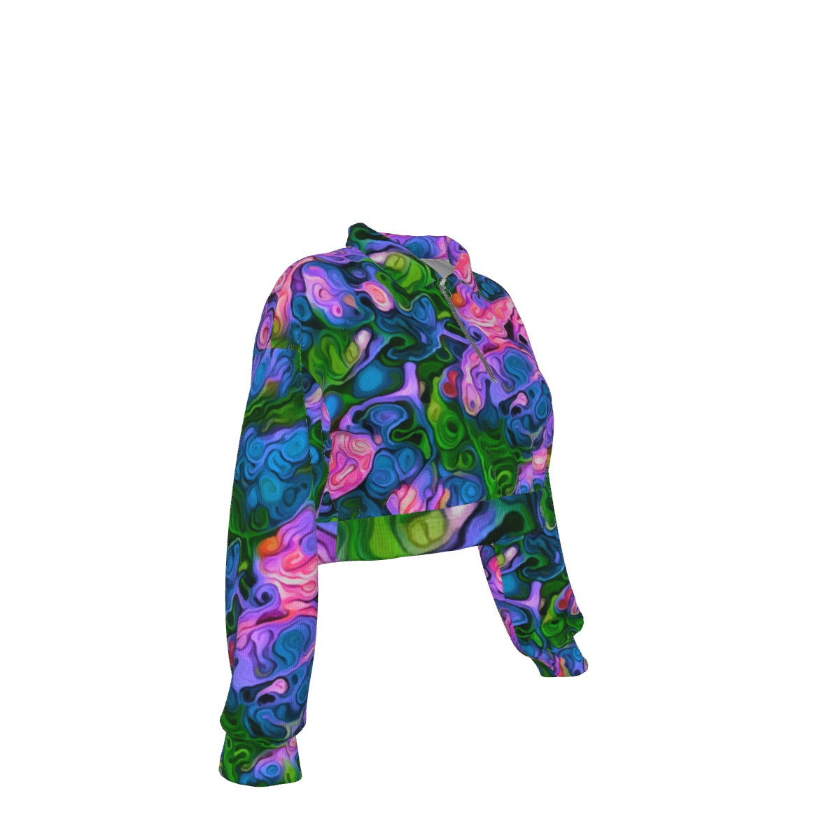 “Wonder Weave” Women's Hoodie with Half Zipper