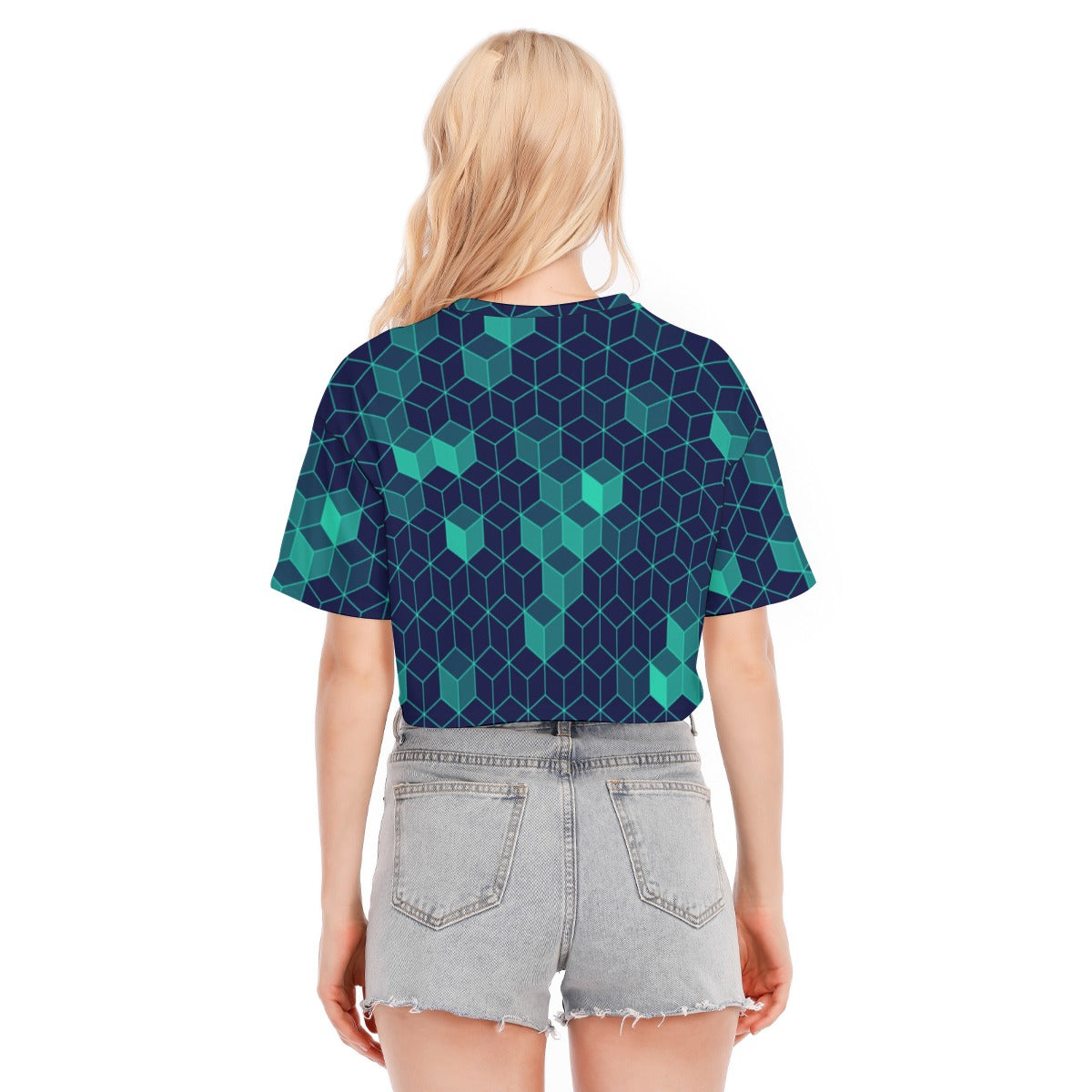 “Polyhedral” Women's Cropped T-shirt | 190GSM Cotton