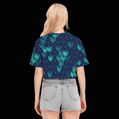 “Polyhedral” Women's Cropped T-shirt | 190GSM Cotton