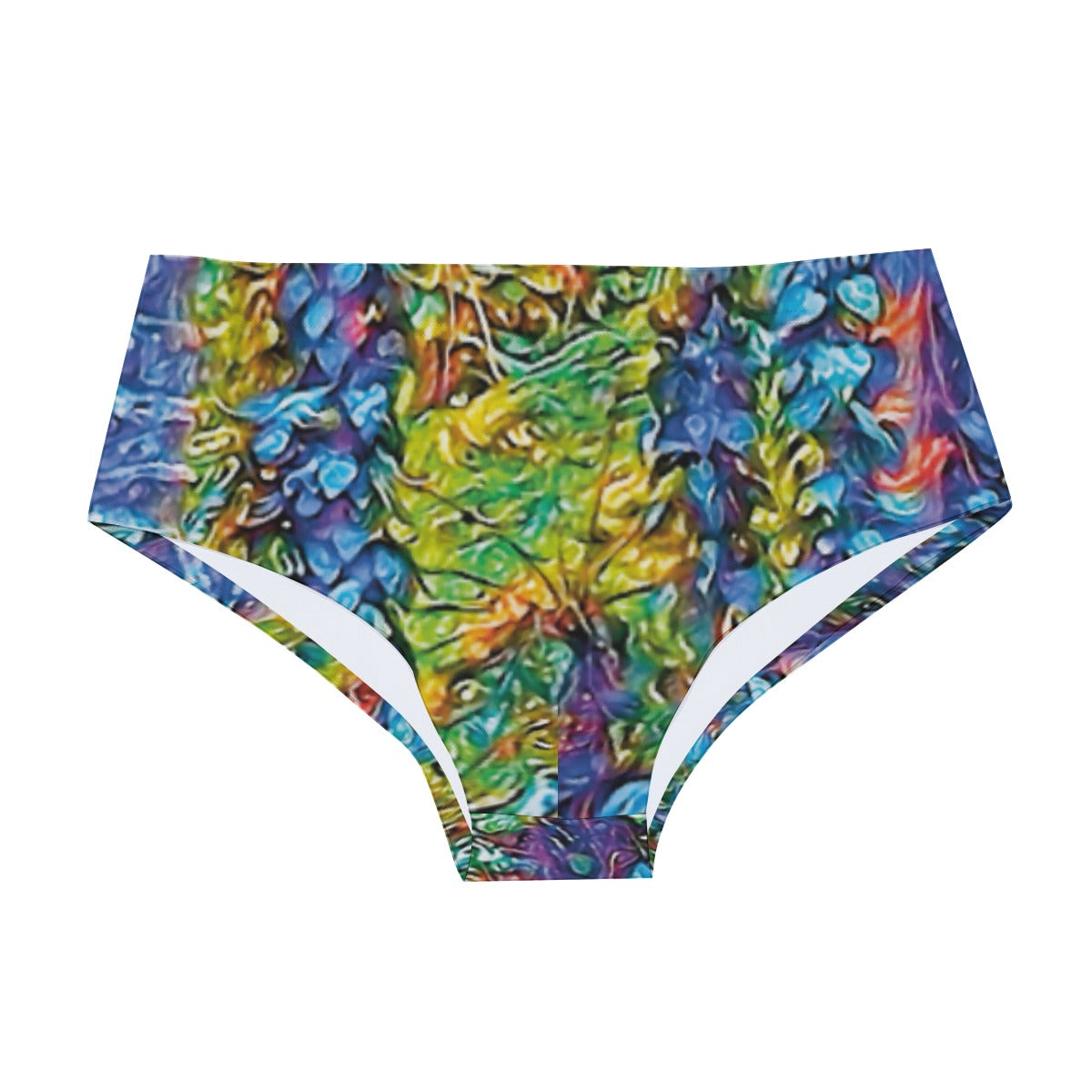 “Flouro Jungle” Men's Triangle Swim Trunks