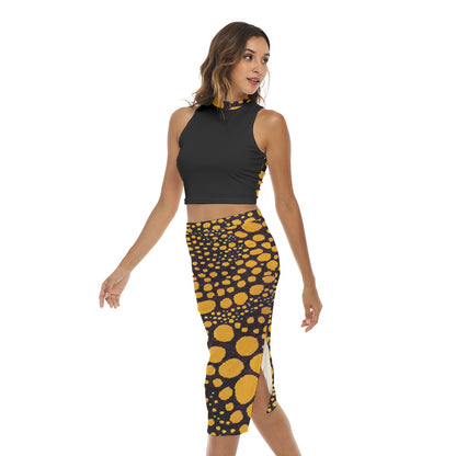 “Spot Me” Tank Top & Split High Skirt Set