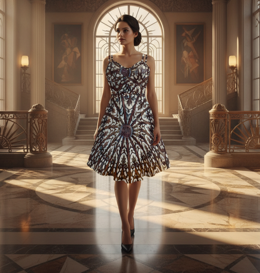 “Gothic Rose” Women's Spaghetti Strap Dress