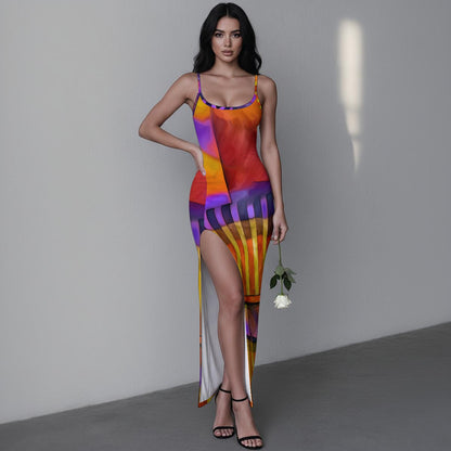 “Carnival” Women's Long Dress with Slit