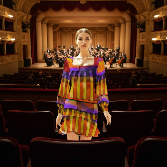 “Carnival” Women's Ruffle Hem Skinny Dress