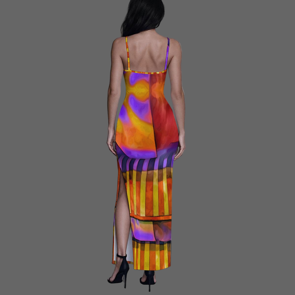 “Carnival” Women's Long Dress with Slit