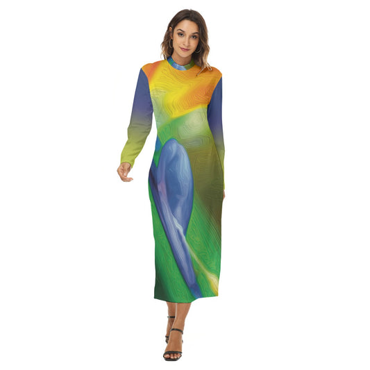 “Bird of Paradise” Women's Sexy Close-Fitting Hip Dress.