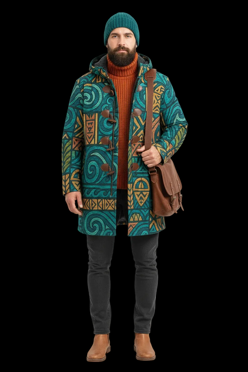‘Rapanui’ Men's Canvas Button Fleece Windbreaker