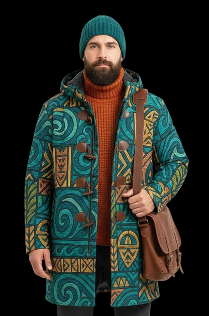 ‘Rapanui’ Men's Canvas Button Fleece Windbreaker