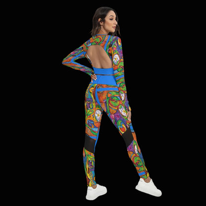 “Zoran” Women's Sport Set With Backless Top And Leggings