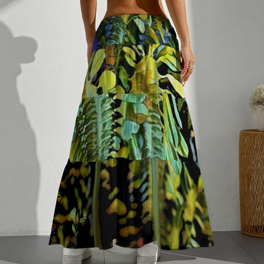 “Spotlight Fern” Women's Pleated Long Skirt