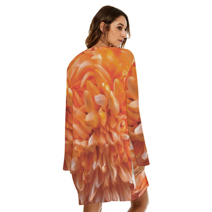 “Peachy”  Women's Loose Crew Neck Dress