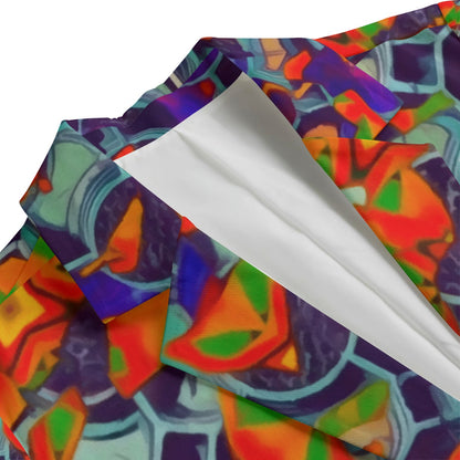 “Botanic Nebula” Women's Leisure Blazer | 245GSM Cotton