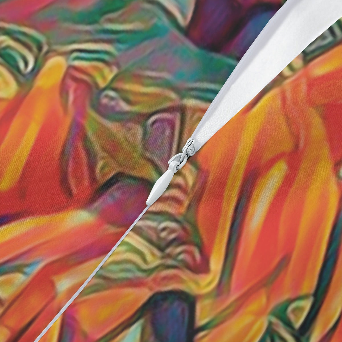 “ Chromatic Fusion Dress ” Beach Perspective Chiffon Sleeveless Dress
