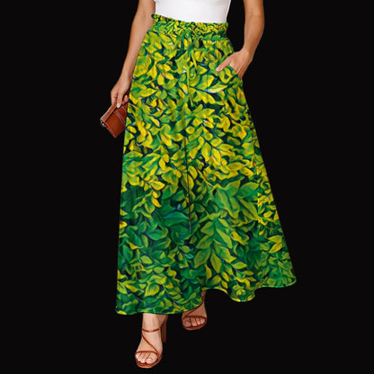 “Hedge” Women's Ruffled Wide-Leg Pants