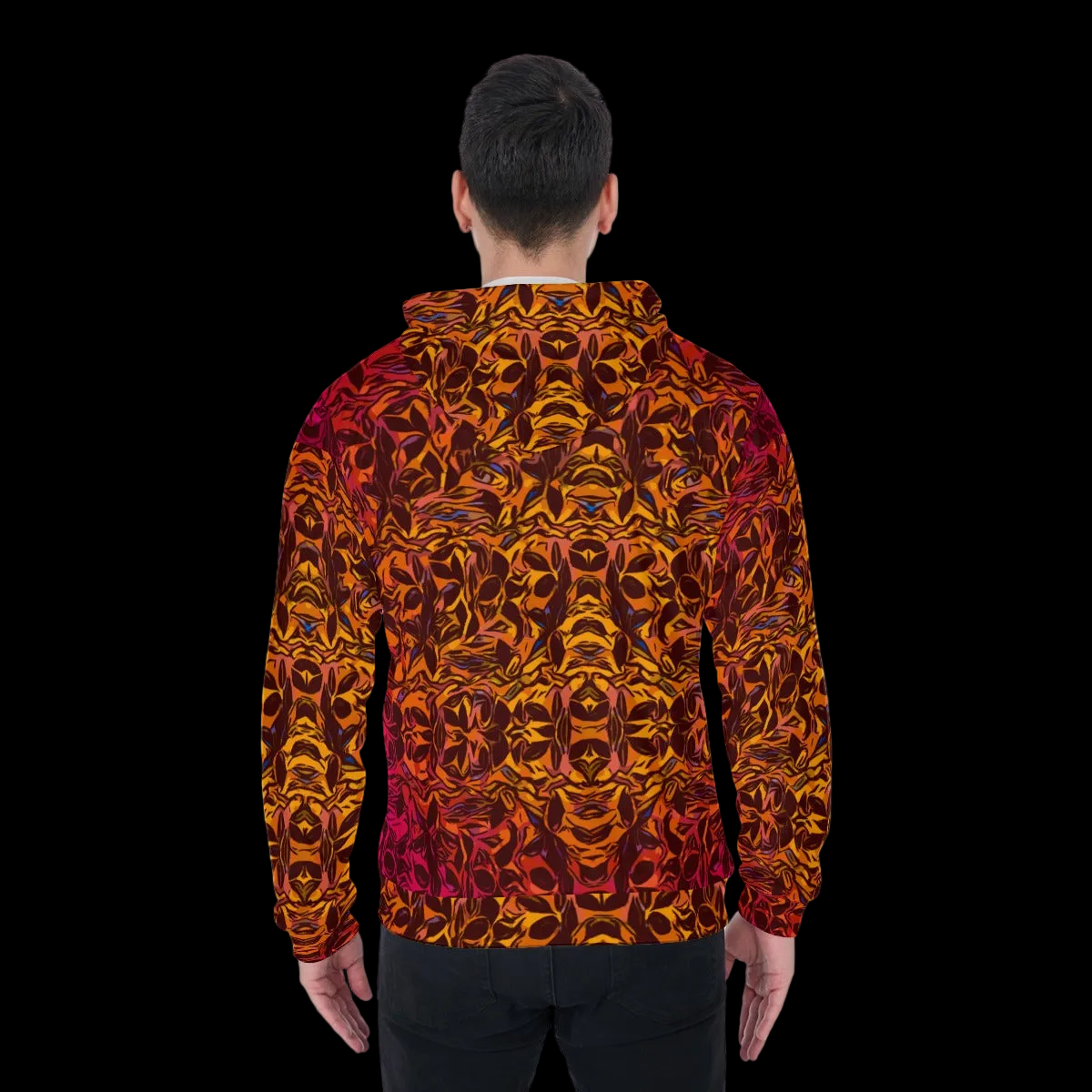 “Tribal Sunset”  Zip Up Hoodie With Pocket