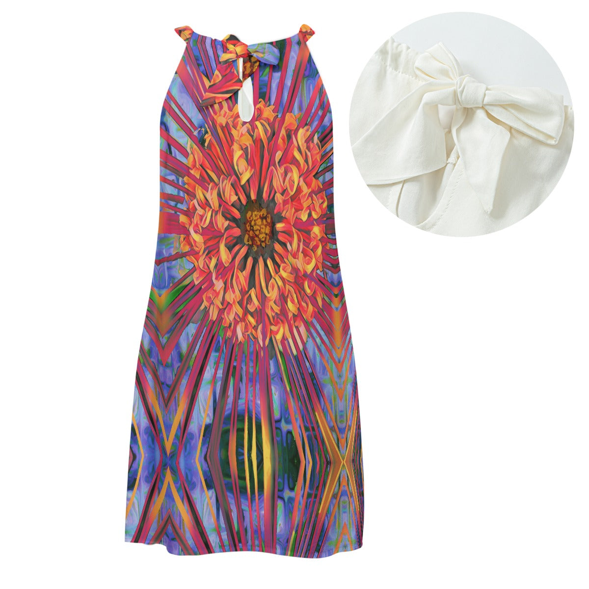 “Protea” Women's Halter Dress | Rayon