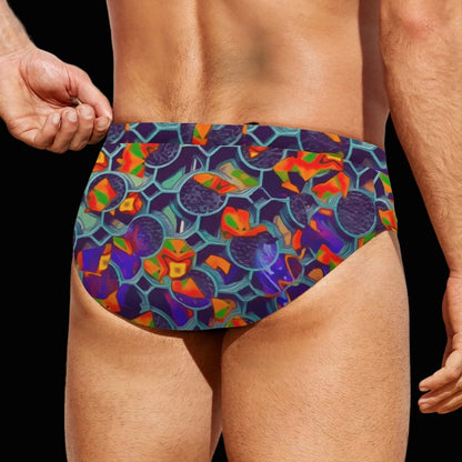 “Botanic Nebula”  Men'S Drawstring Swim Briefs