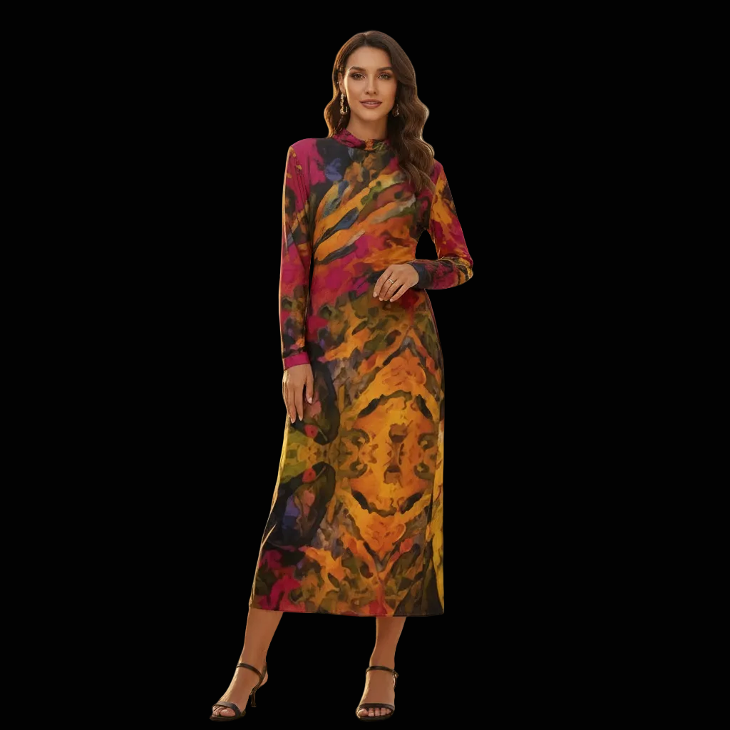 “Golden Flux”  Women's Hip Dress