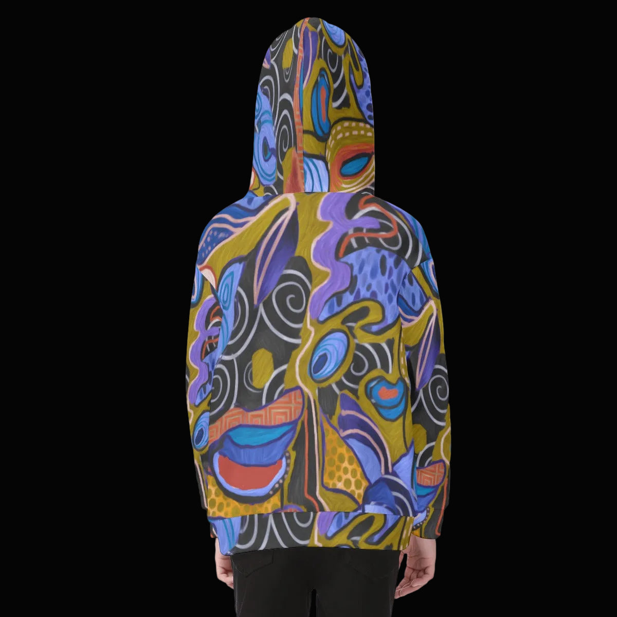 “Organic Echoes”  Kid's Heavy Fleece Zip Up Hoodie