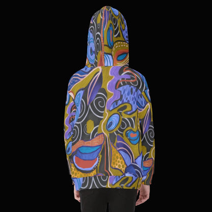 “Organic Echoes”  Kid's Heavy Fleece Zip Up Hoodie