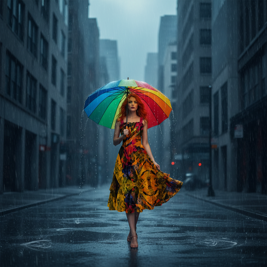 “Golden Flux”Women‘s Ruffle Hem Dress