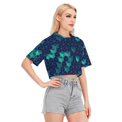 “Polyhedral” Women's Cropped T-shirt | 190GSM Cotton