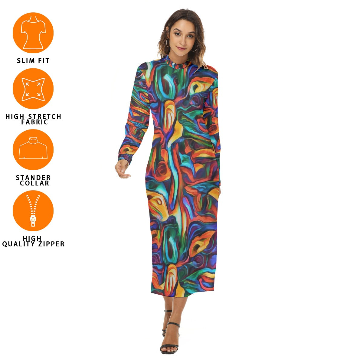 “Black Opal” Women's Hip Dress