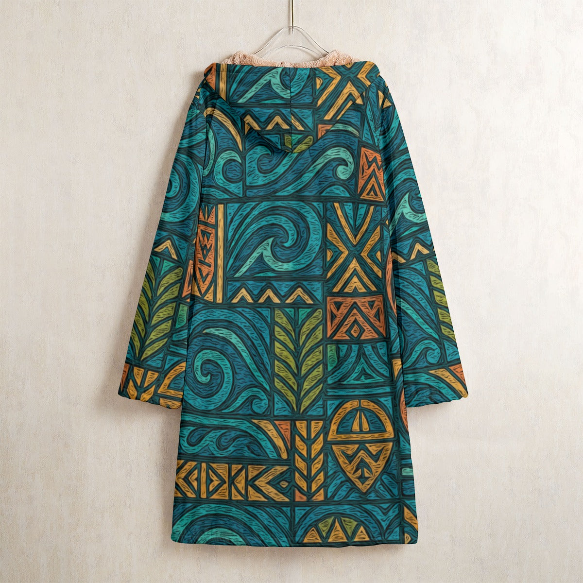 ‘Rapanui’  Men's Horn Button Long Fleece Windbreaker