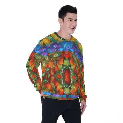 “Kaleidoscopic Spectrum” Men's Heavy Fleece Sweatshirt