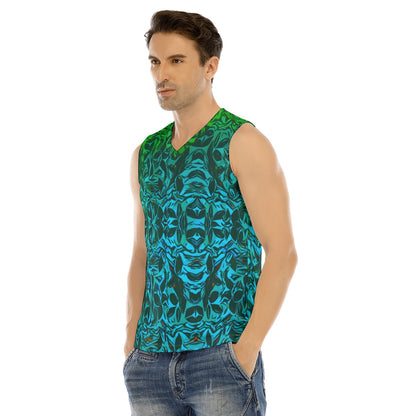 “Tribal Oceanic” Men's V-neck Tank Top