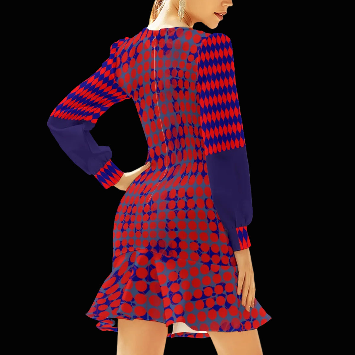 “Selene” Women's Ruffle Hem Skinny Dress