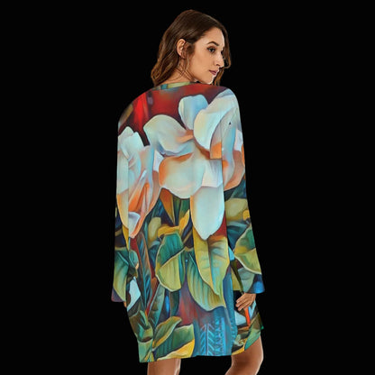 “Gardenia” Women's Loose Crew Neck Dress