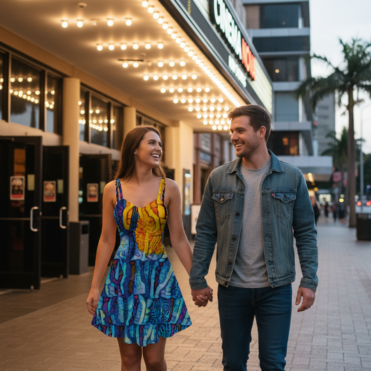 “Oceanic” Women's Spaghetti Strap Dress