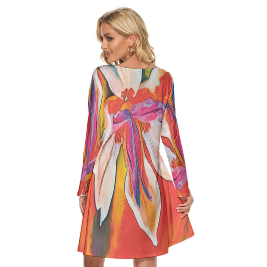 “Dietes ”Women's Crew Neck Dress